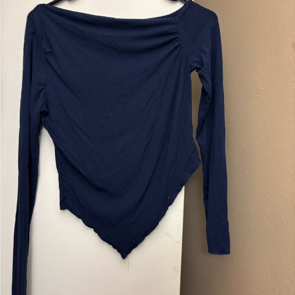 Off the shoulder Navy Blue Women's Top